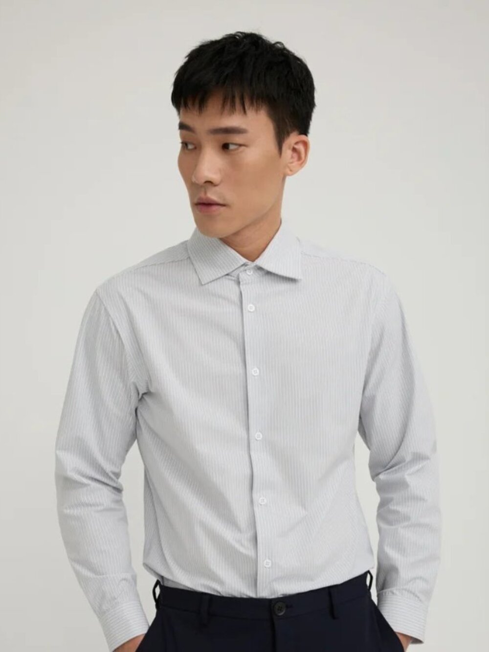 FYNE Light Blue/White Stripe Moisture Absorption Shirt